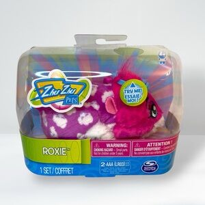 Zhu Zhu Pets Pajama Roxie Pink Hamster Toy - Sound & Movement - 2016